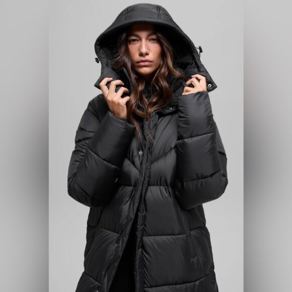 NEW ALO Gold Rush Puffer Trench Long Coat Jacket | US M Unisex - Picture 2 of 14